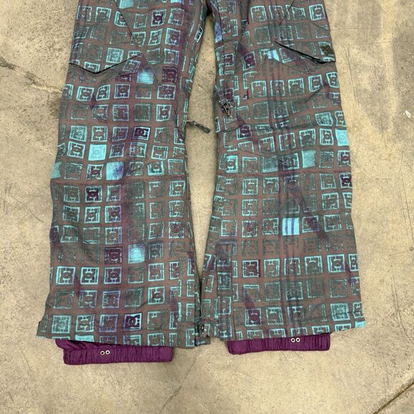 DC ACE K Snowboarding Pants Girls Size Medium Teal Purple AOP - Picture 7 of 16